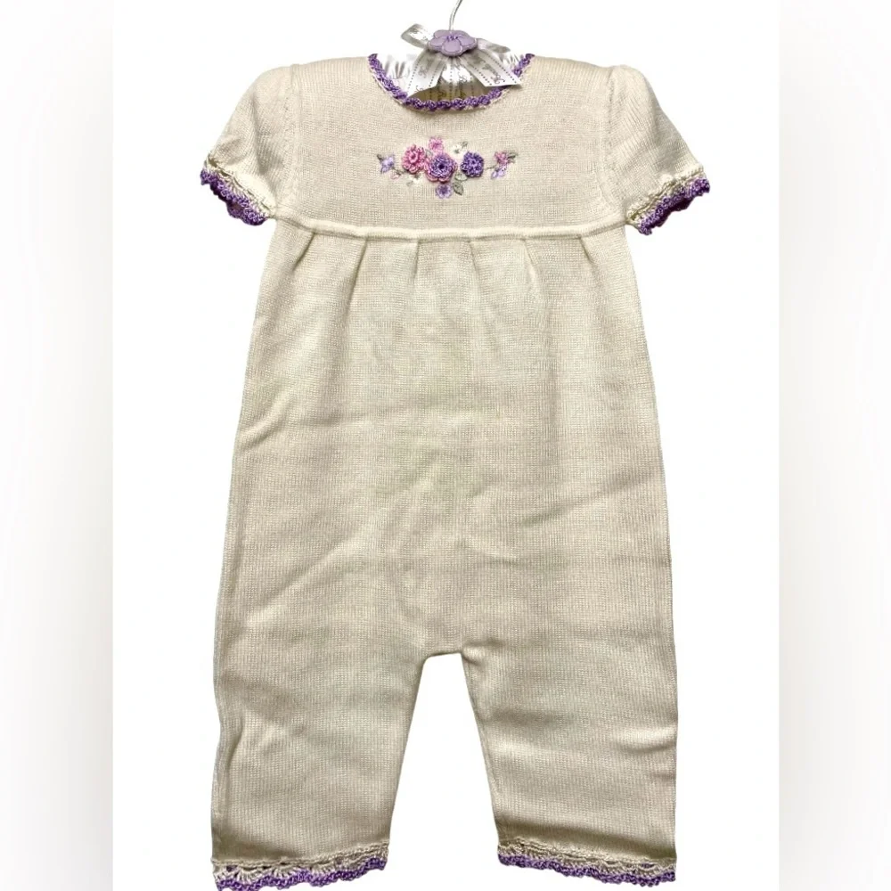 NWT. Vintage Koala Baby Floral Knit Romper, 3/6 Months